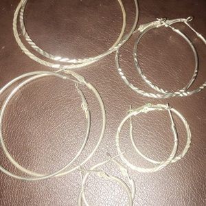 silver hoop earrings